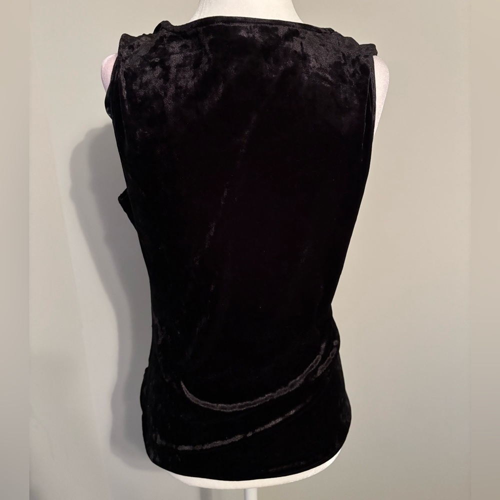 🆕 CALVIN KLEIN Velvet Cowl Neck Sleeveless Blouse - Picture 3 of 5